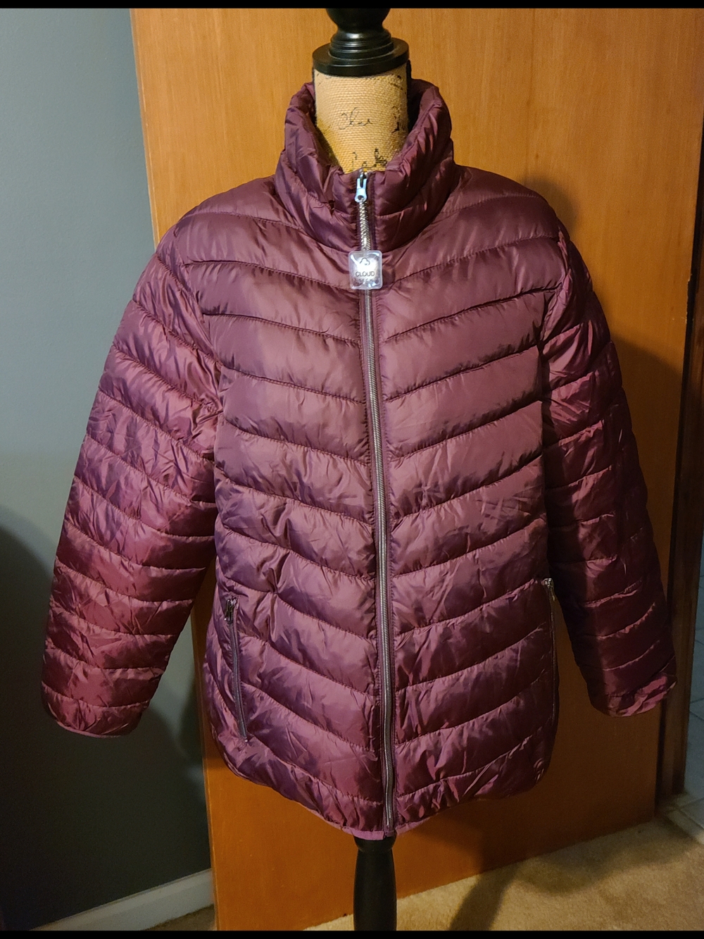 Big Chill Woman's Quilted Puffer Jacket - Plum